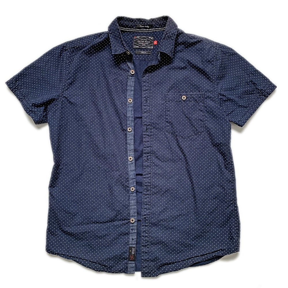 Cactus New York Slim Fit Dotted Button Shirt Med